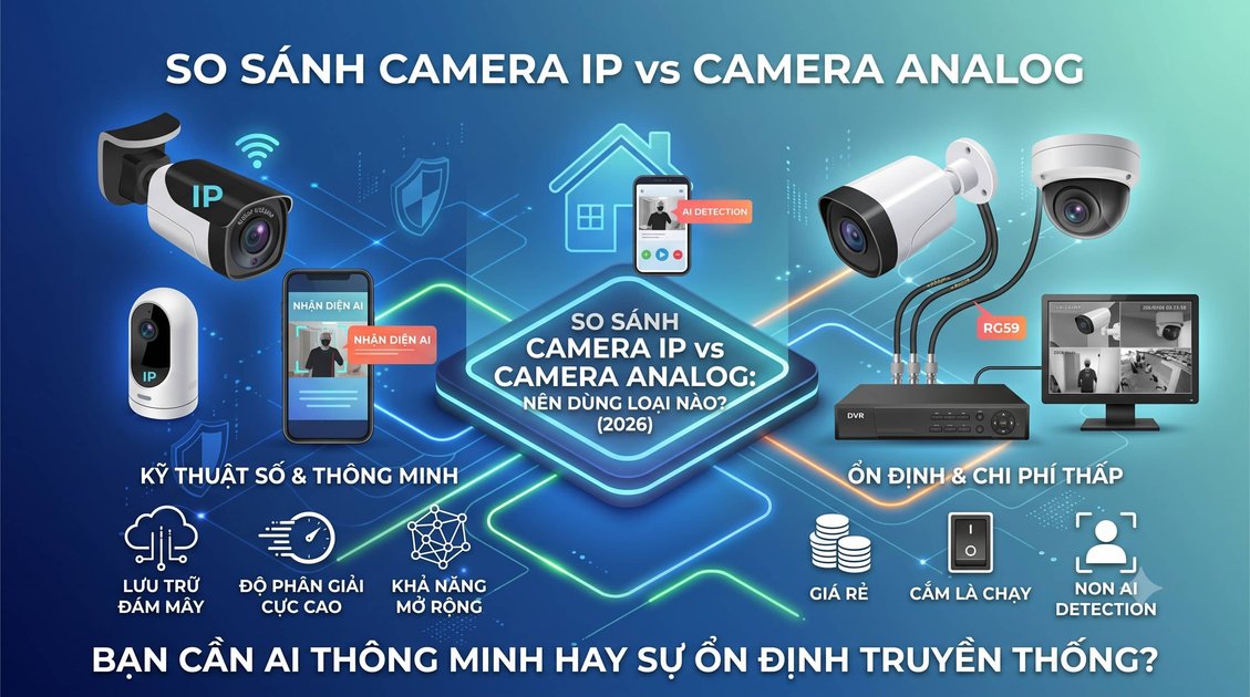 Camera IP và Camera Analog: Nên Dùng Loại Nào?